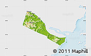 Physical Map of Quhai, single color outside