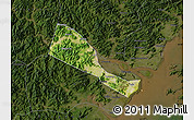 Satellite Map of Quhai, darken
