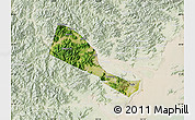 Satellite Map of Quhai, lighten