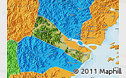 Satellite Map of Quhai, political outside