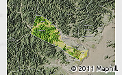 Satellite Map of Quhai, semi-desaturated