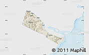 Shaded Relief Map of Quhai, single color outside