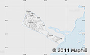 Silver Style Map of Quhai, single color outside