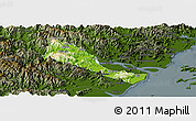 Physical Panoramic Map of Quhai, darken