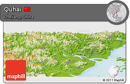 Physical Panoramic Map of Quhai