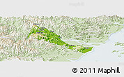 Physical Panoramic Map of Quhai, lighten