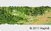 Physical Panoramic Map of Quhai, satellite outside