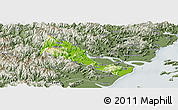 Physical Panoramic Map of Quhai, semi-desaturated