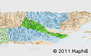 Political Panoramic Map of Quhai, lighten
