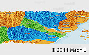 Political Panoramic Map of Quhai