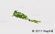 Satellite Panoramic Map of Quhai, cropped outside
