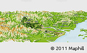 Satellite Panoramic Map of Quhai, physical outside