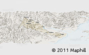 Shaded Relief Panoramic Map of Quhai, lighten