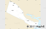 Classic Style Simple Map of Quhai, single color outside