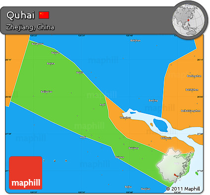Political Simple Map of Quhai