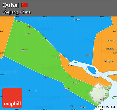Political Simple Map of Quhai