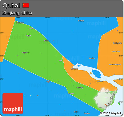 Political Simple Map of Quhai