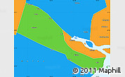 Political Simple Map of Quhai