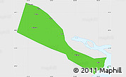 Political Simple Map of Quhai, single color outside