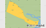 Savanna Style Simple Map of Quhai, single color outside