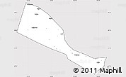 Silver Style Simple Map of Quhai, cropped outside