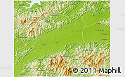 Physical 3D Map of Quzhou Shi