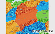 Political 3D Map of Quzhou Shi