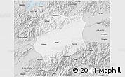 Silver Style 3D Map of Quzhou Shi