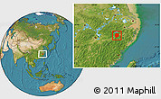 Satellite Location Map of Quzhou Shi