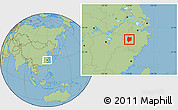 Savanna Style Location Map of Quzhou Shi