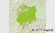 Physical Map of Quzhou Shi, lighten