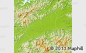 Physical Map of Quzhou Shi