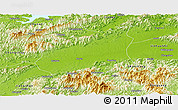 Physical Panoramic Map of Quzhou Shi