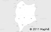 Silver Style Simple Map of Quzhou Shi