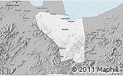 Gray 3D Map of Shaoxing Shi