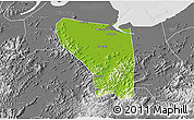 Physical 3D Map of Shaoxing Shi, desaturated