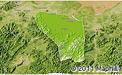 Physical 3D Map of Shaoxing Shi, satellite outside