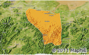 Political 3D Map of Shaoxing Shi, satellite outside