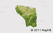 Satellite 3D Map of Shaoxing Shi, cropped outside