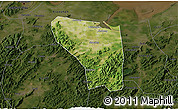 Satellite 3D Map of Shaoxing Shi, darken