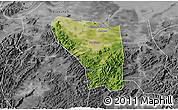 Satellite 3D Map of Shaoxing Shi, desaturated