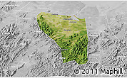 Satellite 3D Map of Shaoxing Shi, lighten, desaturated