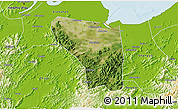 Satellite 3D Map of Shaoxing Shi, physical outside