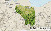 Satellite 3D Map of Shaoxing Shi, shaded relief outside
