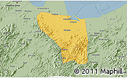 Savanna Style 3D Map of Shaoxing Shi