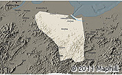 Shaded Relief 3D Map of Shaoxing Shi, darken
