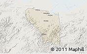 Shaded Relief 3D Map of Shaoxing Shi, lighten