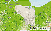 Shaded Relief 3D Map of Shaoxing Shi, physical outside