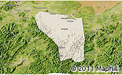 Shaded Relief 3D Map of Shaoxing Shi, satellite outside