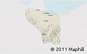 Shaded Relief 3D Map of Shaoxing Shi, single color outside